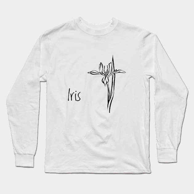 Iris floor Long Sleeve T-Shirt by Art by Taya 